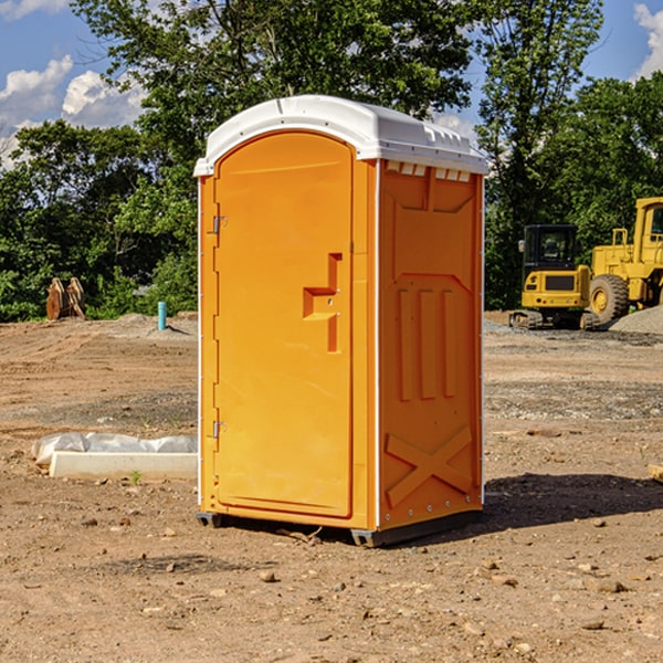 can i customize the exterior of the portable restrooms with my event logo or branding in Portageville New York